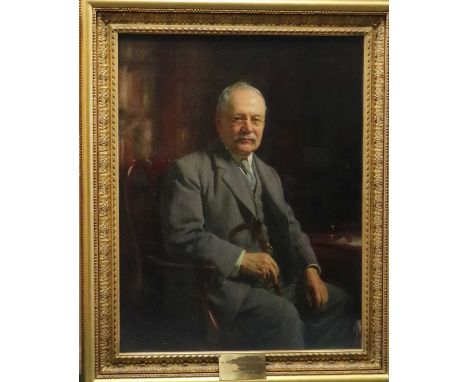 A.T. Nowell (British 20th Century), Portrait of Mr Francis Frappel Washington Oldfield, oil on canvas, signed bottom left and
