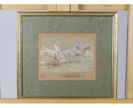 Thomas Hillier Mew (British, d.1868), a set of 4 fox hunting scenes, signed in pencil lower right, Benn &amp; Fincke label ve