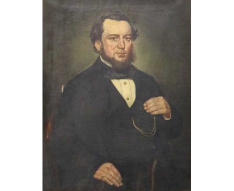 Archibald Brown (British 19th Century) Portrait of James Stephenson, oil on canvas, measurements 92 x 71 cm, frame 115 x 95 c