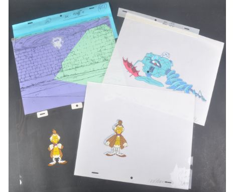 Count Duckula (1988) - Cosgrove Hall Films - a collection of x4 animation cels from the series, all hand drawn / painted and 