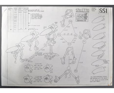 Danger Mouse (1981) - Cosgrove Hall Films - an original production used set of x3 production used character model sheets from