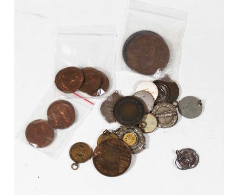 A collection of assorted commemorative and sporting medals and badges, to include Sacremento Electric Power &amp; Light Compa
