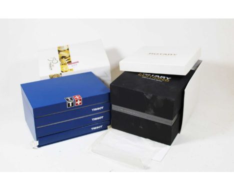 A 150 Years Tissot watch box, with Tissot manual; together with a Rotary Editions Automatic Mechanical Timepieces box (2)