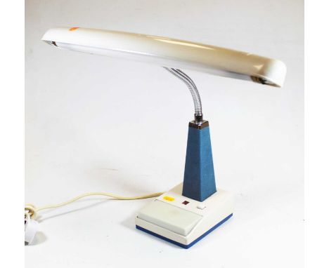 A 1970s National Adjustable plastic desk lamp, height 47cm