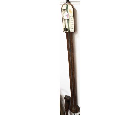 A circa 1900 mahogany stick barometer