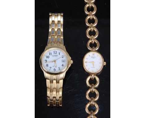 A lady's Rotary quartz wristwatch; and a lady's Citizen Eco-Drive wristwatch (2)