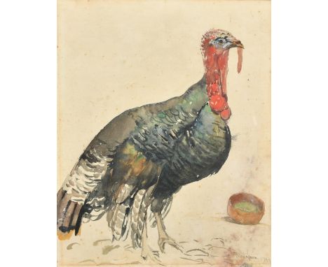 Alberto Lopez, A portrait of a Turkey, watercolour, signed and dated 1944, 12.5" x 10", (32x25.5cm).