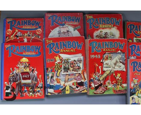 Vintage Teddy Tail's and Rainbow annuals; 12 Teddy Tail's annuals (1934-41 and four undated from 1950s), plus Teddy Tail of t