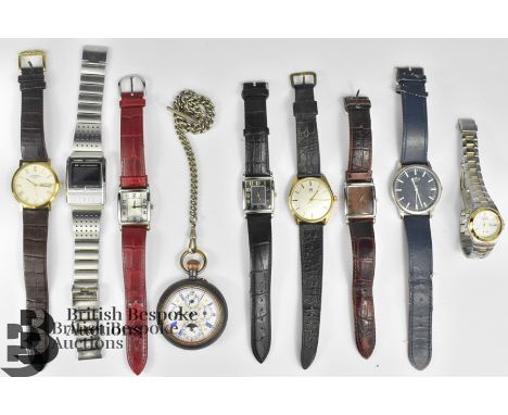 Quantity of wrist watches, including Tissot, Citizen Eco Drive Day Date, Limit 1912, Rotary Day Date, Casio WR Alarm Chronome