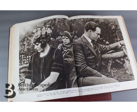 Four bound volumes of vintage film magazines, including The Picturegoer July - December 1921, bound without covers in maroon 