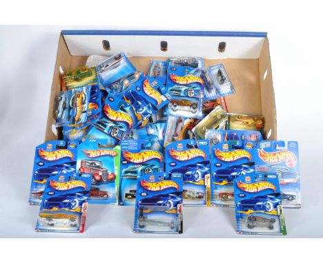 A collection of x40 assorted Mattel made Hot Wheels carded diecast model cars. Examples to include; 1968 El Camino, 1956 Ford
