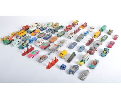 A collection of vintage Matchbox Lesney / Matchbox Superfast diecast model cars and other vehicles. Examples to include; No. 