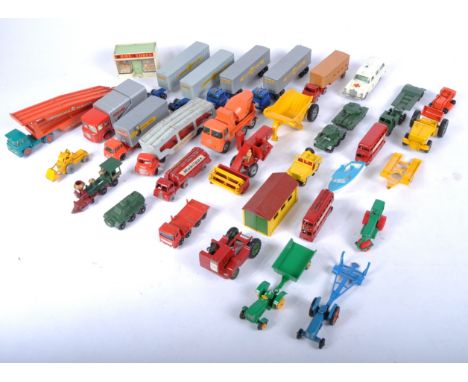 A collection of vintage Lesney made Matchbox diecast model trucks / haulage vehicles. Largely Matchbox ' Major Pack ' and ' S