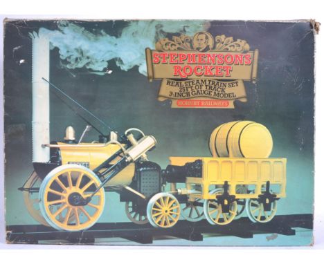 An original Hornby G scale / Garden scale model railway trainset locomotive engine No. G100 Stephenson's Rocket with tender a