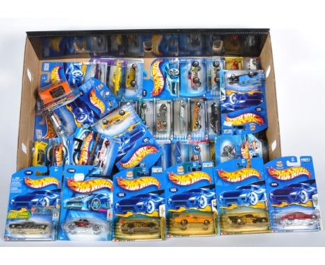 A collection of x40 assorted Mattel made Hot Wheels carded diecast model cars. Examples to include; 1969 El Camino, 1940 Ford