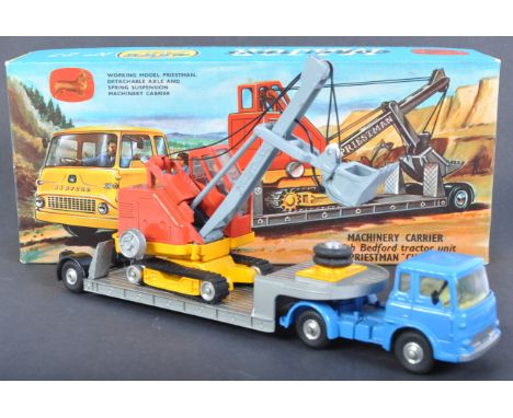 An original vintage Corgi Major Toys diecast gift set No. 27 ' Machinery Carrier with Bedford Tractor Unit and Priestman Cub 