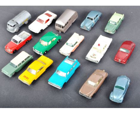 A collection of x15 original vintage Lesney made Matchbox Series diecast model cars and other vehicles to include; No. 25 Vol