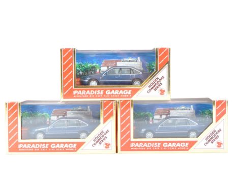 Three vintage Paradise Garage ' Holden Commodore Series ' 1/43 scale diecast model cars. All models being&nbsp;Holden Commodo