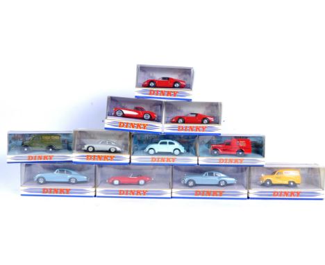 A collection of x10 vintage Matchbox Dinky diecast model cars to include; DY-13 1955 Bentley ' R ' Continental, DY-6 1951 Vol