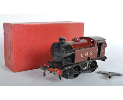 An original vintage Hornby O gauge model railway tinplate clockwork locomotive engine No. 101 Tank Locomotive (reversing). LM