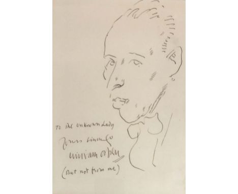 SIR WILLIAM ORPEN, KBE, RA, RHA (1878-1931) SELF PORTRAIT Inscribed To the unknown Lady/ Yours sincerely/ William Orpen/ (But
