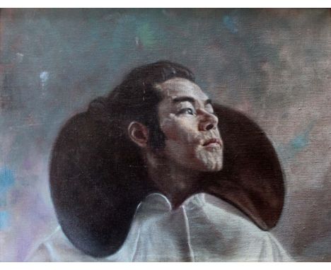 BUDWIN CONN (American, 1927-2007) YUKI Oil on canvas 34.5 x 44.5cm. Exhibited: possibly, London, The Mall Galleries, Royal So