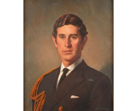 •EDWARD IRVINE HALLIDAY (1902-1984) PORTRAIT OF HRH PRINCE CHARLES, THE PRINCE OF WALES, c.1981 Oil on canvas 60 x 49.5cm Pro