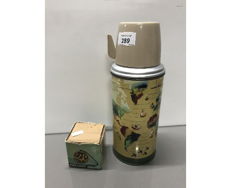 VINTAGE SOLID STATE EMPEROR MICRO RADIO & THERMOS FLASK