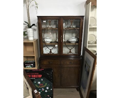 VINTAGE DISPLAY CABINET BY STRONGBOX APPROXIMATELY 90CM W