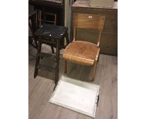 VINTAGE STEPS TRAY & KIDS CHAIR