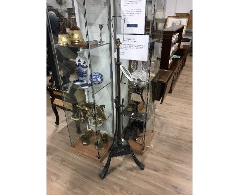 ANTIQUE EDWARDIAN TELESCOPIC STANDARD LAMP