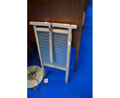 A vintage washboard etc