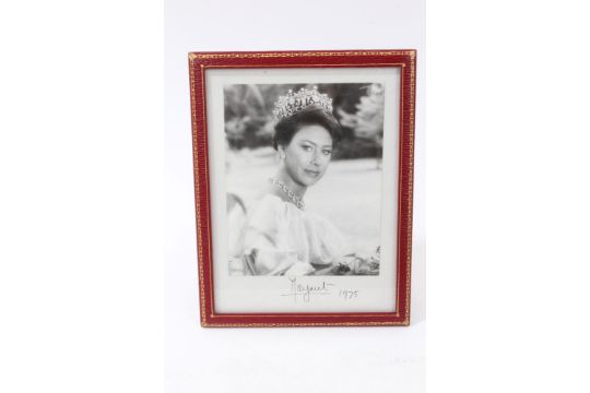 HRH The Princess Margaret - signed presentation portrait photograph of