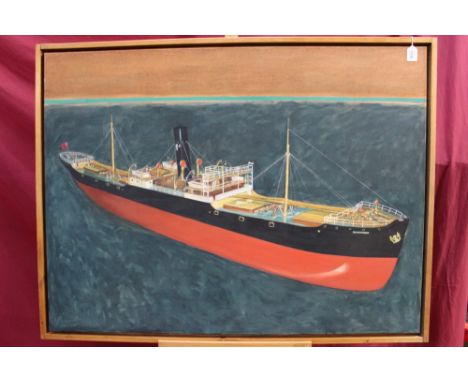Carl Jennings (b. Liverpool), oil on canvas - ship portrait, M.V. Silverbirch, signed, titled and dated verso July 1998, fram
