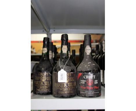 Port - twelve bottles, Croft Fine Ruby (6), Croft Distinction (4), Croft Particular (2) 