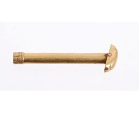 Edwardian 18ct gold pencil holder from an umbrella or walking stick handle, by Brigg (London 1906) CONDITION REPORT Total gro