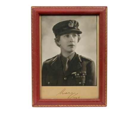 HRH Princess Mary, The Princess Royal and Countess of Harewood - Wartime signed presentation portrait photograph of The Princ