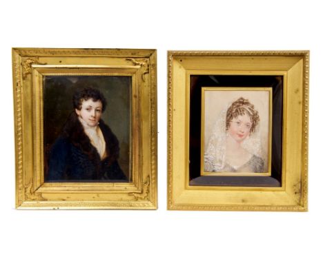 Louis Marie Autissier (1772 - 1830), miniature portrait of Henry Frederick Alston, 6th son of Thomas Alston of Odell, signed 