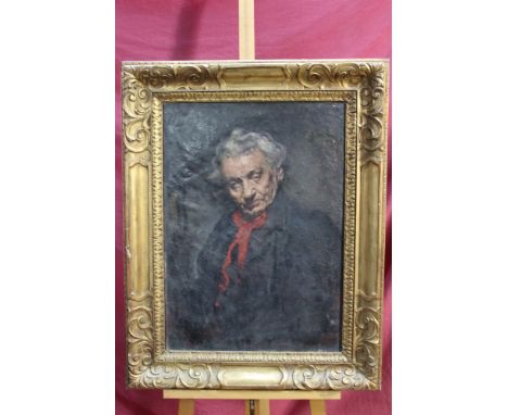 Arturo Rietti (1863-1943) - portrait of a gentleman, indistinctly signed and dated 1919, in gilt frame, 69cm x 49cm