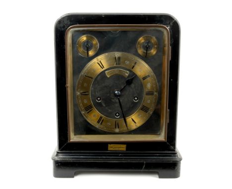 Unusual early 20th century bracket clock with an eight day German spring-driven movement, stamped - L.F.S., striking on eight