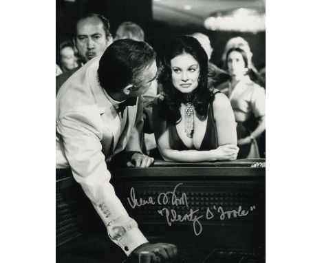 007 James Bond movie Diamonds are Forever 8x10 casino scene photo signed by actress Lana Wood as Plenty O'Toole Good conditio