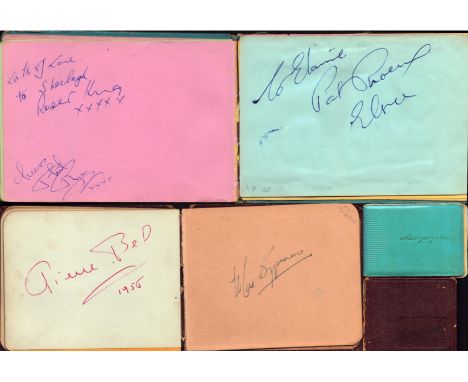 1950`s autograph books signatures collection, includes great names such as Ruby Murray, Max Bygrave’s, Patricia Phoenix, Ian 