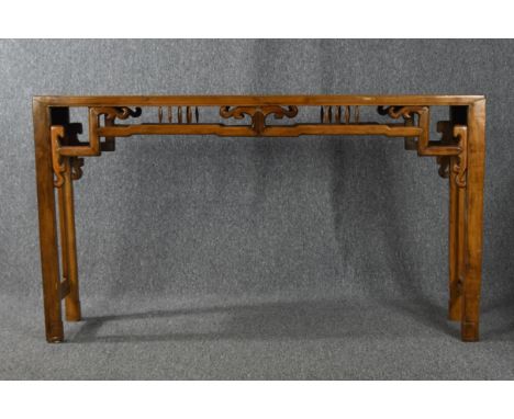 Console table, Chinese teak. H.86 W.155 D.33 cm. 