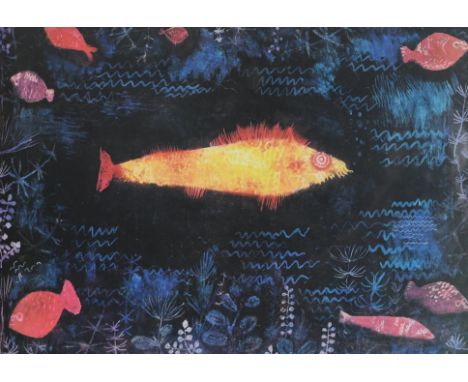 Paul Klee. 'Golden Fish'. Print, framed and glazed.  H.61 W.82 cm. 