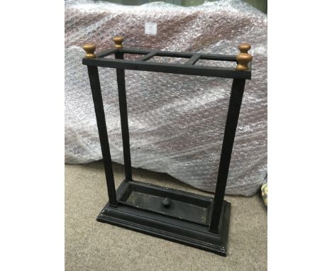 An old cast iron stick stand, approx 36cm x 53cm.