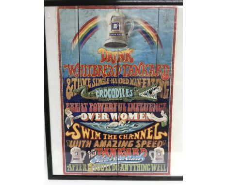 A framed and glazed advertising poster for Whitbread beer, approx 66cm x 79cm plus a framed Pears soap advert 44cm x 53.5cm.