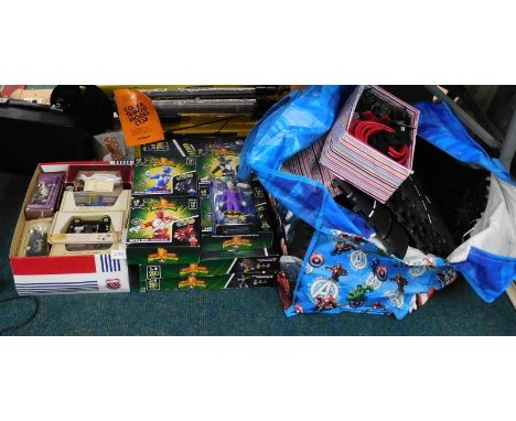 Toys and games, to include a quantity of Model of Yesteryear vans and toy cars, Power Rangers Battle Bike construction sets, 