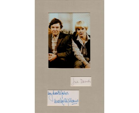 TV Film Michael Williams and Judi Dench 13x8 overall mounted signature piece includes twos signed album pages and a vintage c