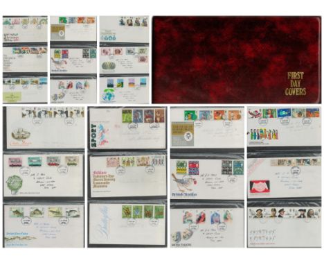 22 x Assorted FDCs or Comm. Covers, 4 x Miniature Sheets, Plus 2 x Presentation Packs, Housed in a First Day Covers Album, in