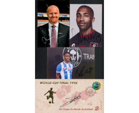 Football collection of 3 colour signed photos and signed FDC. FDC signed by Attilio Lombardo World Cup Final 1998 First Day C